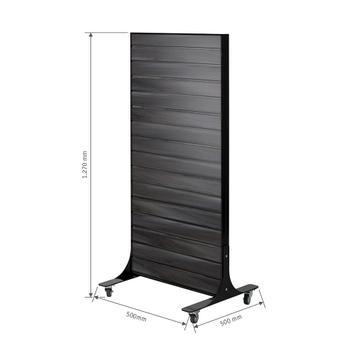 Mobiles FlexiSlot® Lamellenwand-Display „Style-Black”