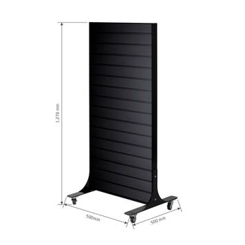 Mobiles FlexiSlot® Lamellenwand-Display „Style-Black”